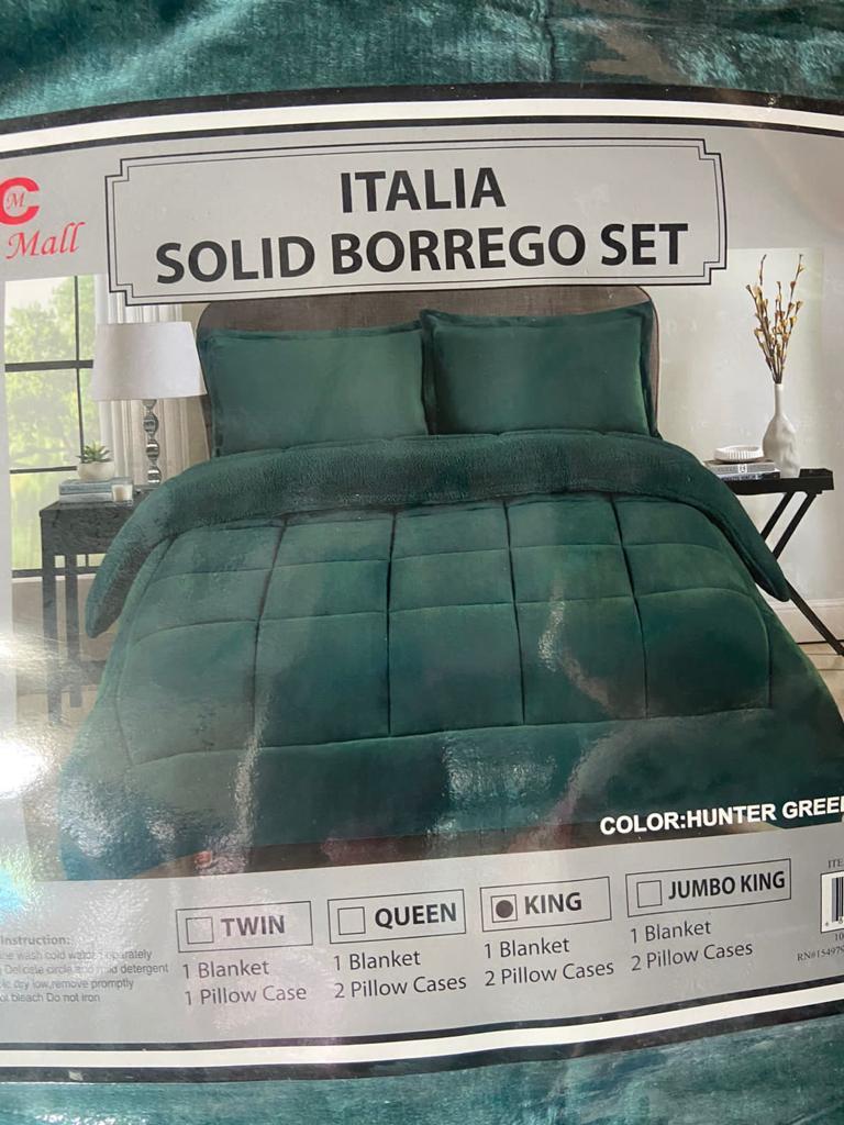 Cobertor Liso Con Fundas Italia Queen