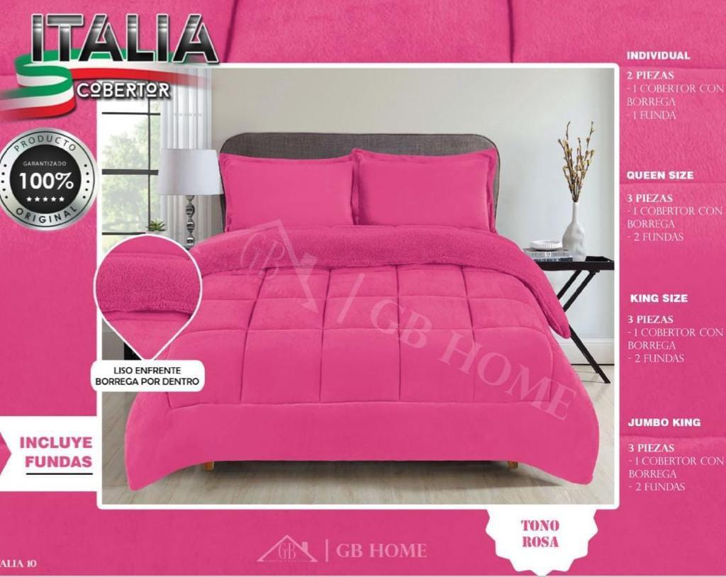 Cobertor Liso Con Fundas Italia Call King