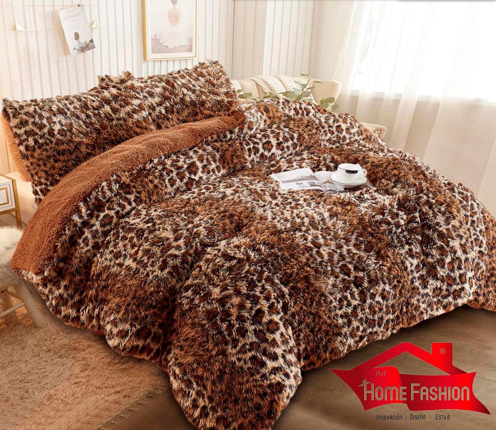Cobertor Pelo alto Queen Size Con Fundas