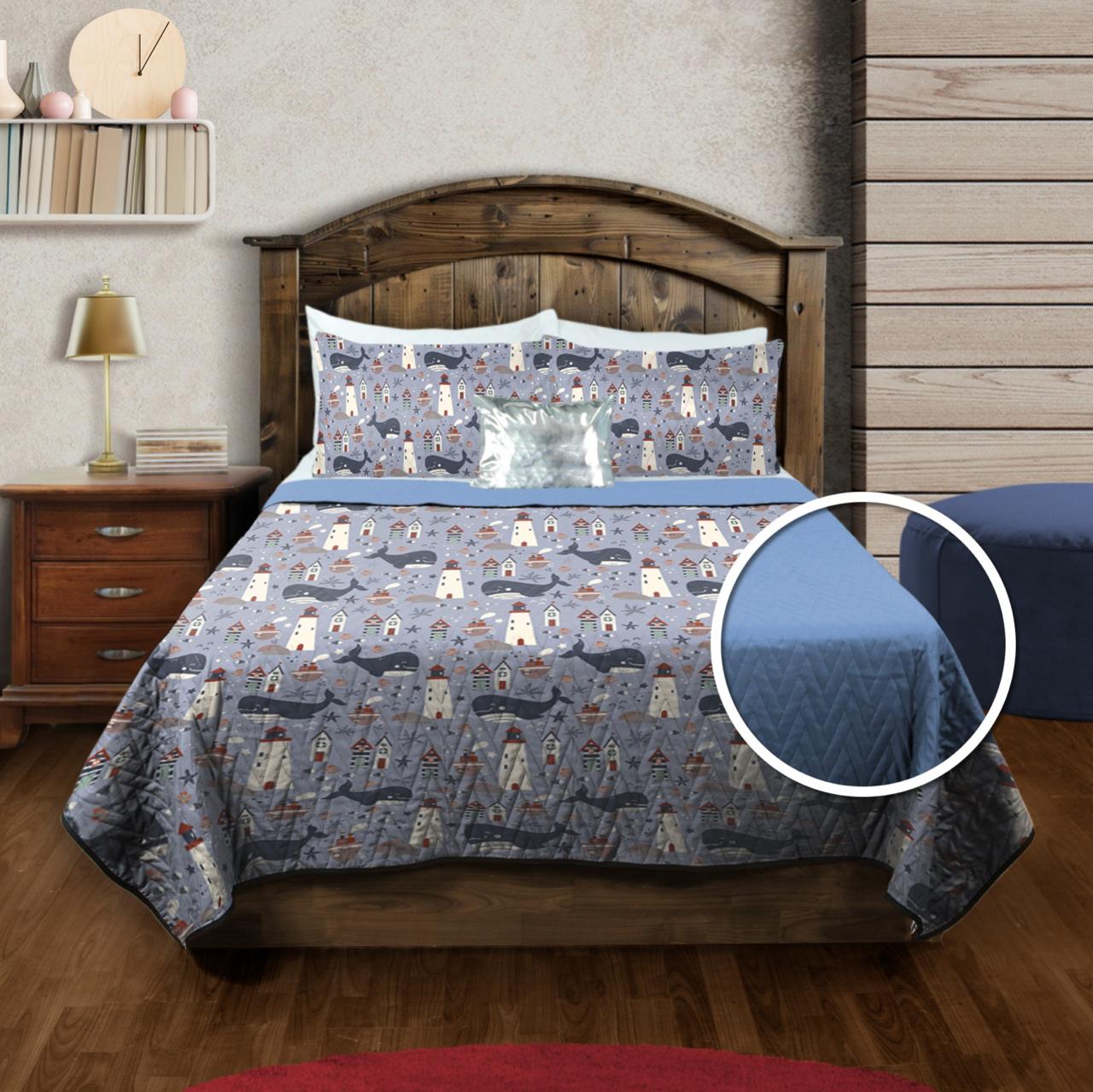 Edrecolcha Doble Vista estampada King Zantelo