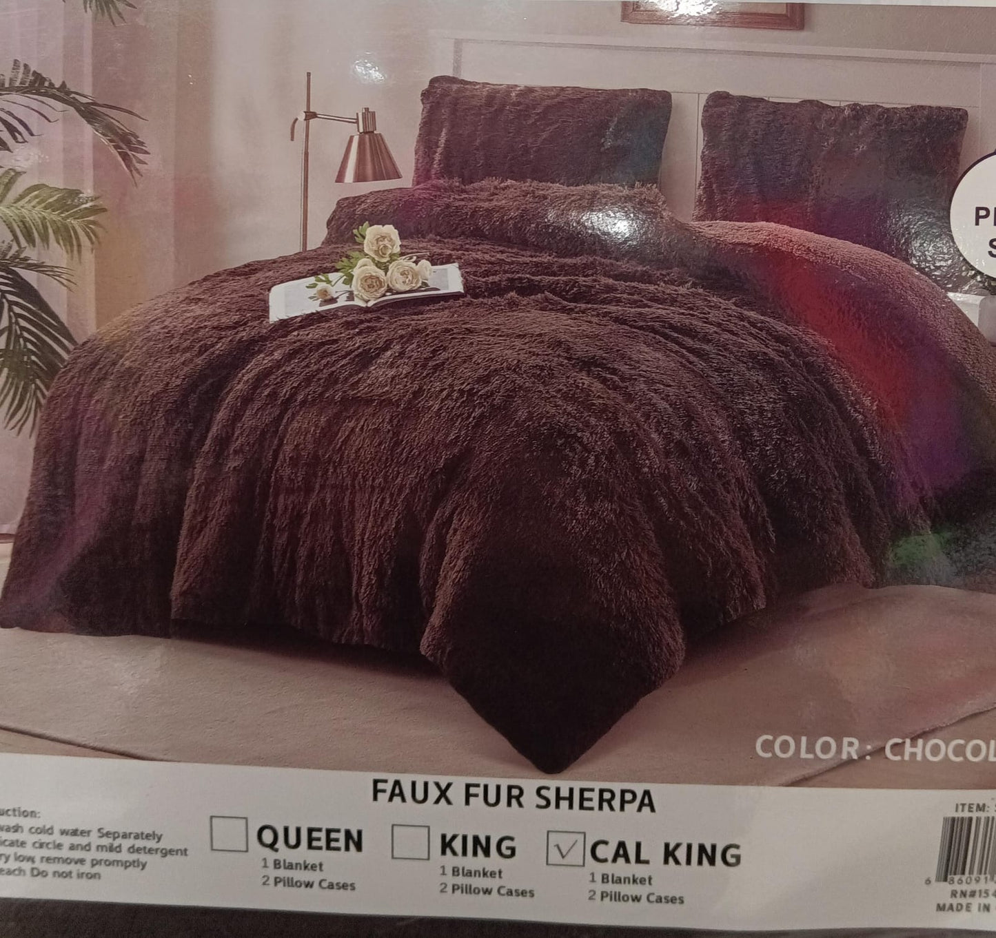 Cobertor  Pelo Alto Call King Con Fundas