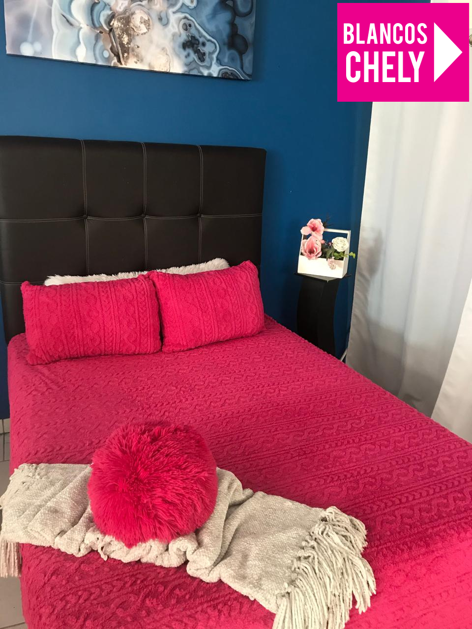 COMBO FRAZDA MATRIMONIAL Y PAR DE ALMOHADAS TRENZADO.