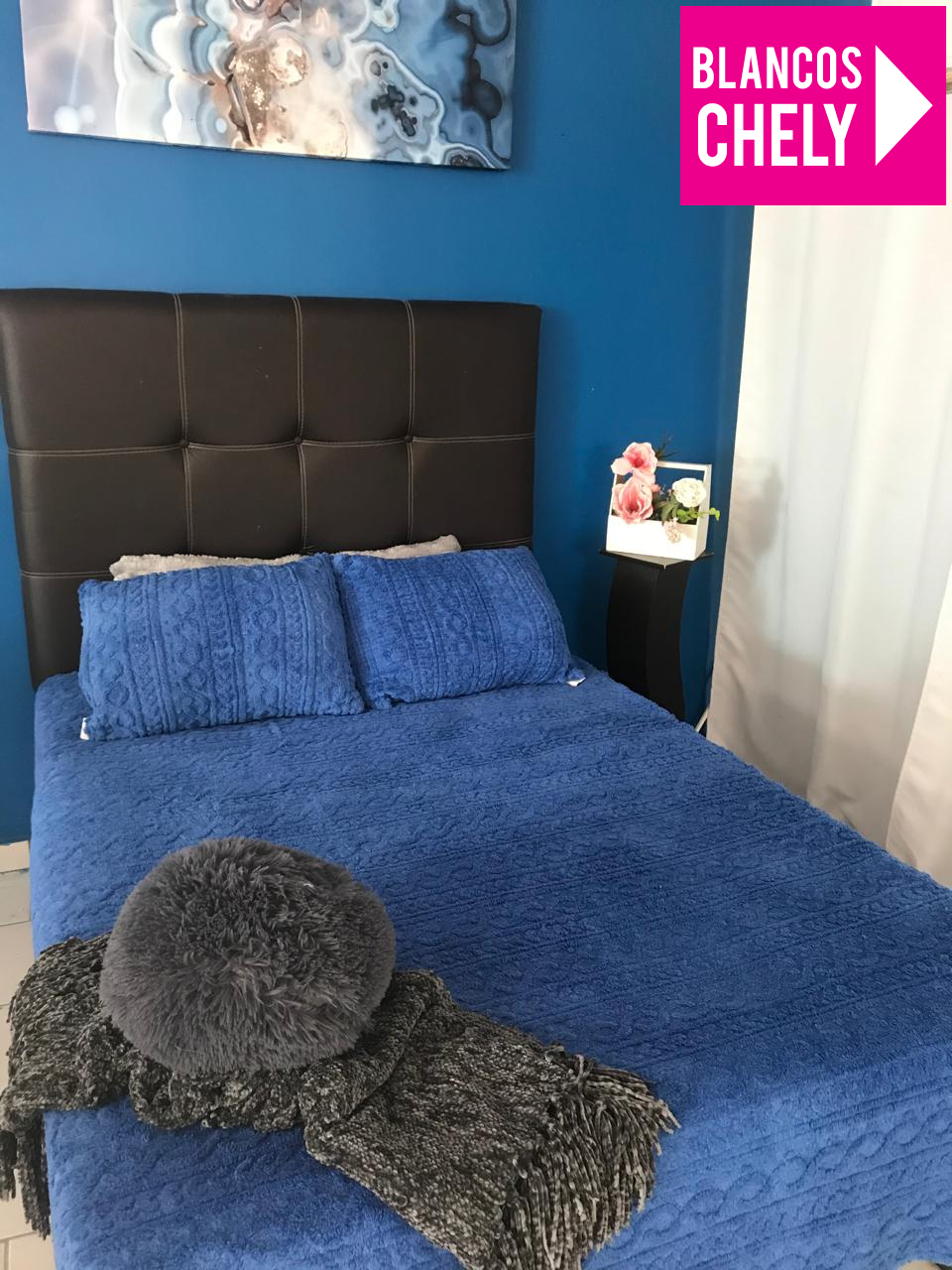 COMBO FRAZDA MATRIMONIAL Y PAR DE ALMOHADAS TRENZADO.
