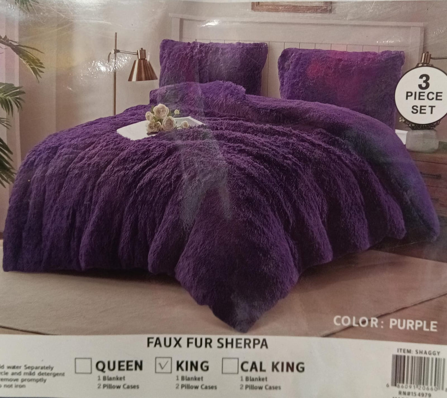 Cobertor  Pelo Alto Call King Con Fundas