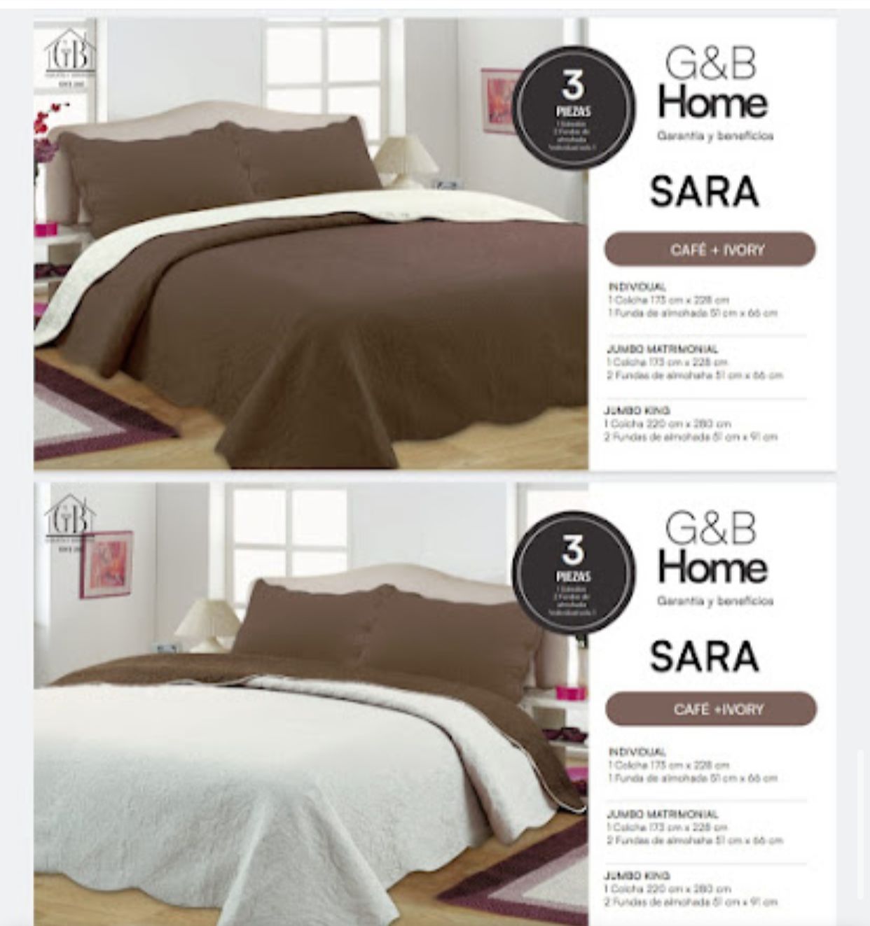 Edrecolcha con funda lisa king Size sara