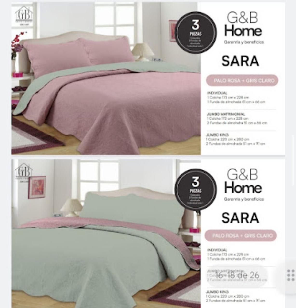 Edrecolcha con funda lisa king Size sara