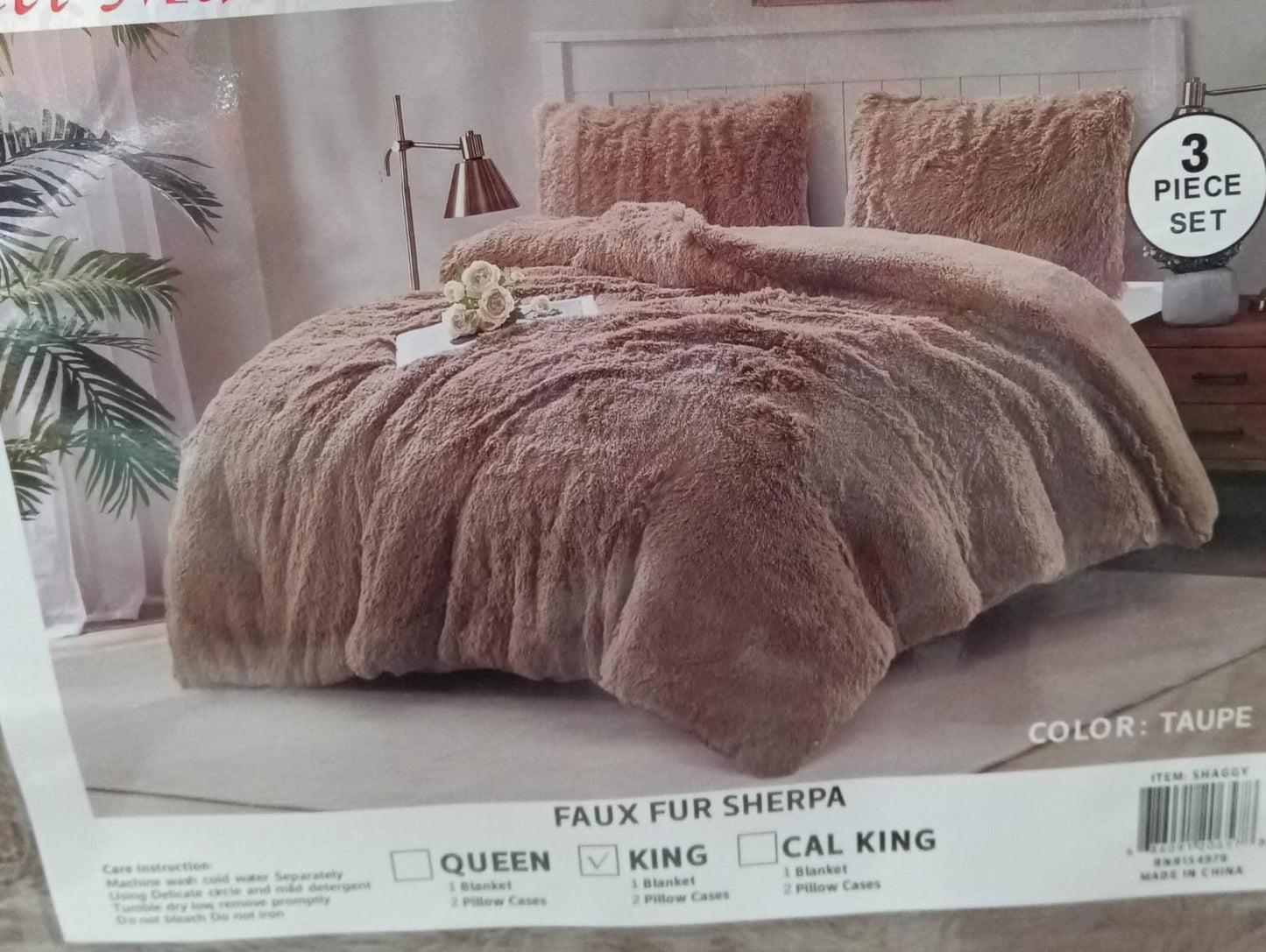 Cobertor  Pelo Alto Call King Con Fundas