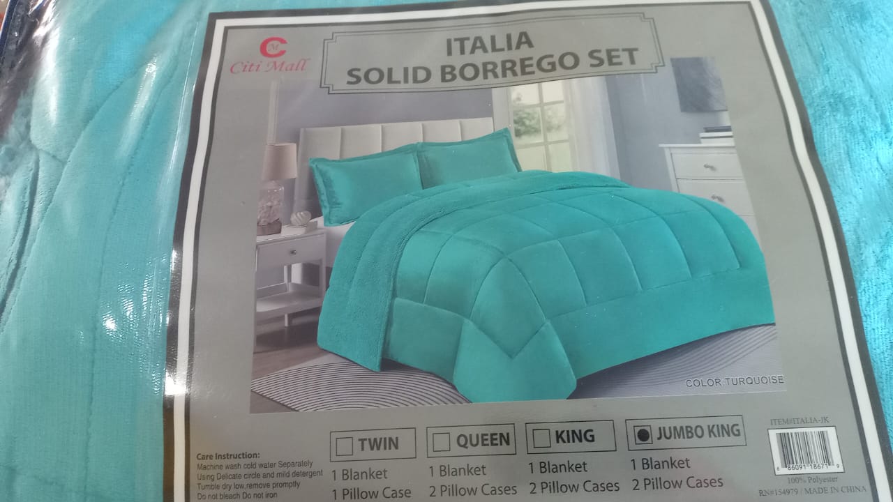 Cobertor Liso Con Fundas Italia Call King
